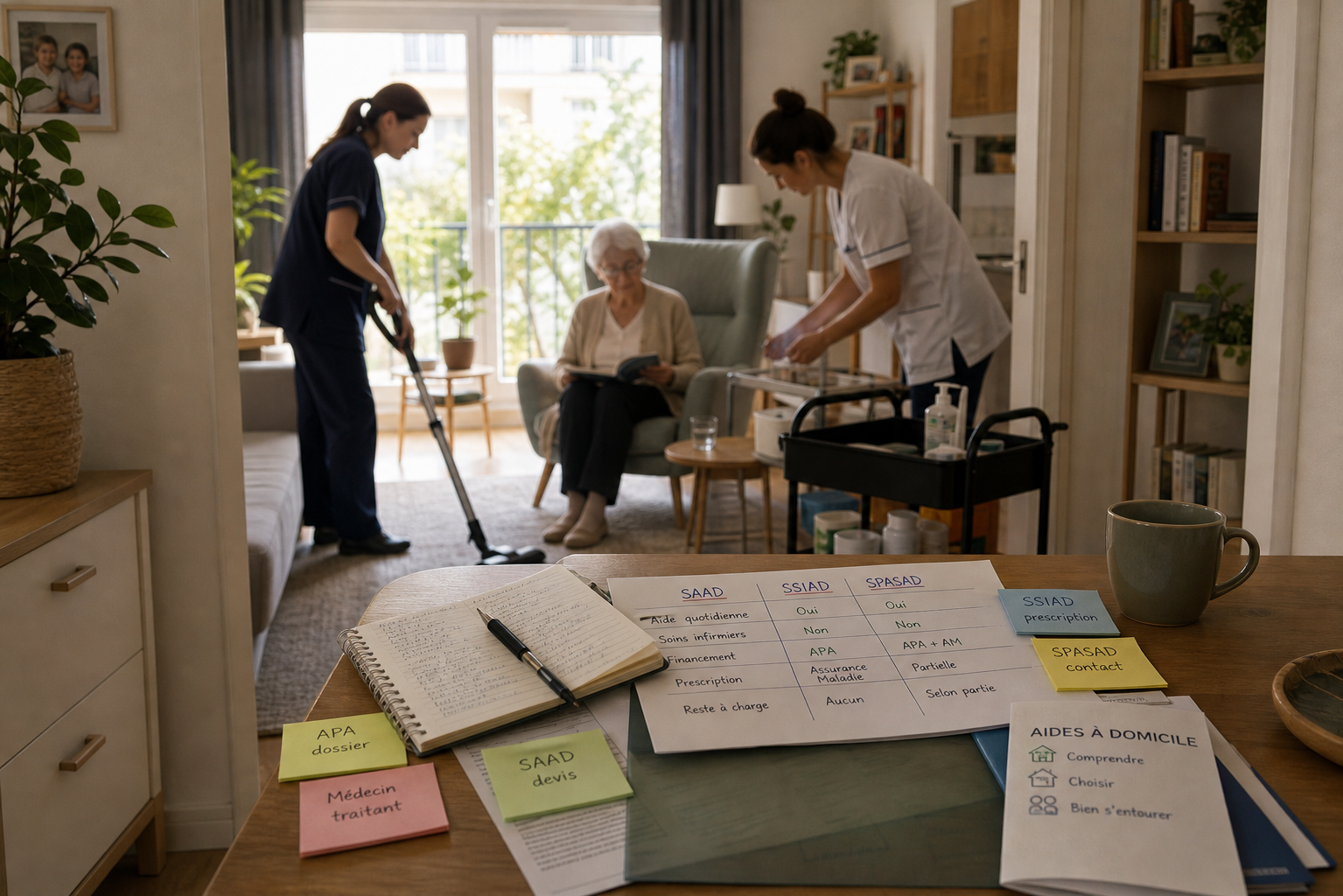 Aide à domicile : SAAD, SSIAD, SPASAD — quelles différences ?